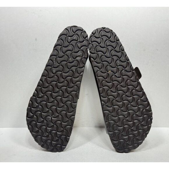 Birkenstock Soft Footbed Milano Sandals Brown Leather Slip On Casual Men’s Sz 12 - Picture 6 of 8